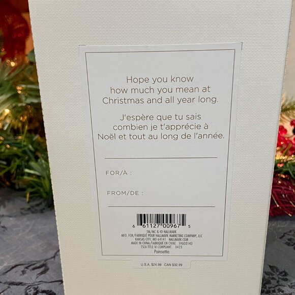 Hallmark Keepsake Ornament "POINSETTIA" Glass Cloche - Picture 13 of 13